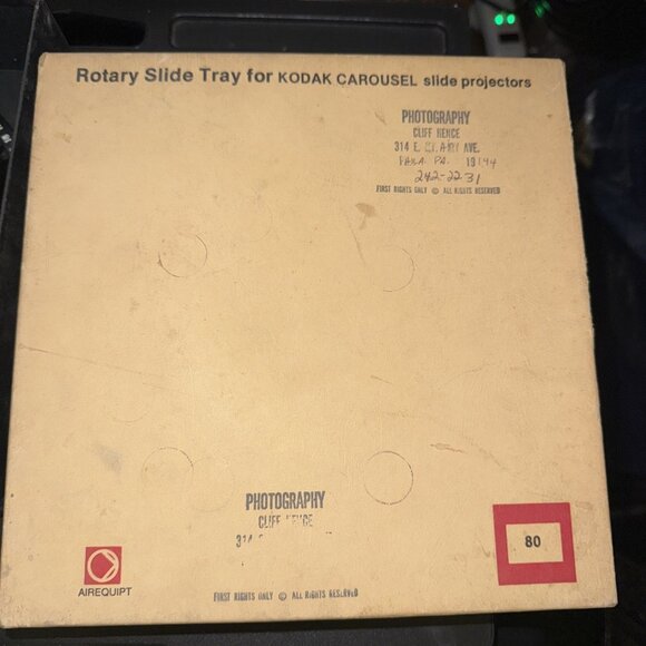 Vintage Kodak Carousel Slide Tray for 80 Slides in Original Box Index Card 2 - Picture 11 of 16